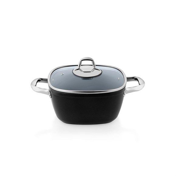 Schafer Gastronomie Master Seramik Derin Tencere 24cm-siyah/gri