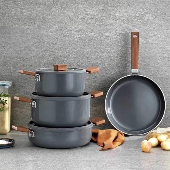 Schafer 1S0848-21003-GRI01 Schafer Ceramoni Seramik Tencere Seti 7 Parça-Gri